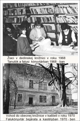 ľudová knížnica na prízemí kaštieľa v roku 1969.jpg