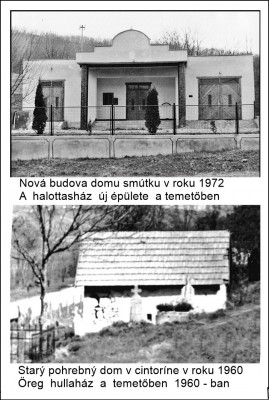 nový a starý dom smútku v cintoríne 1960 a 1972.jpg